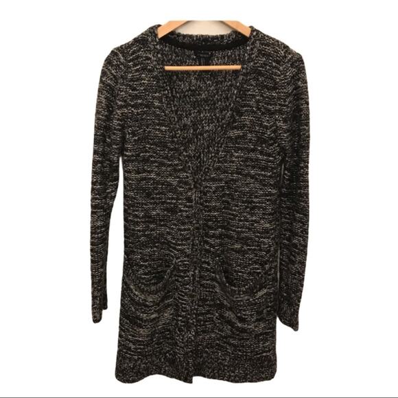 Forever 21 Long Black & Gray Cardigan Sweater - Picture 1 of 6